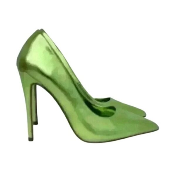 LILIANA / Kimye-99 / Metallic Green / Pointed-Toe High / Heels / Stilettos Women - Picture 7 of 9